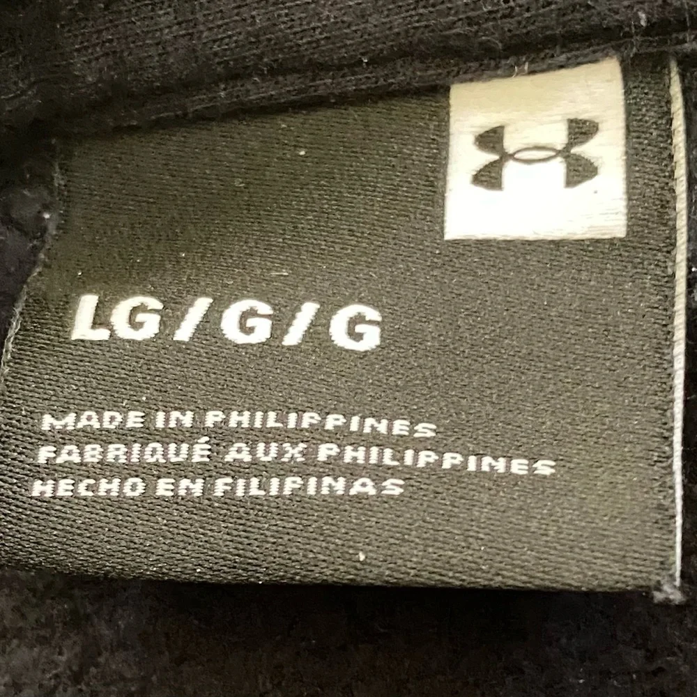 Under Armour Big Boy Youth Large‎ Black Rival Fleece Hoodie W/Patch Logo